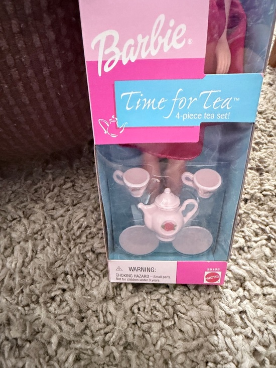 Barbie Doll in Pink and Red Tea Dress Vintage - Picture 2 of 5